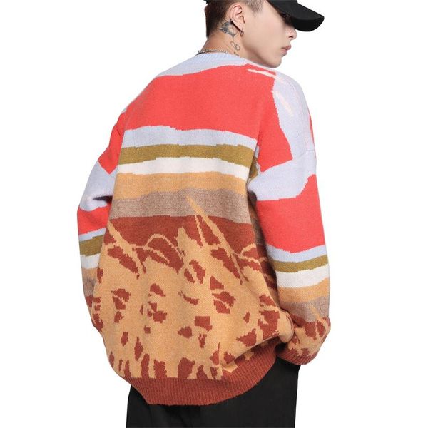 men's sweaters streetwear men knitted sweater winter graphic fashion sweatshirt, White;black
men's sweaters streetwear men knitted sweater winter graphic fashion sweatshirt, White;black