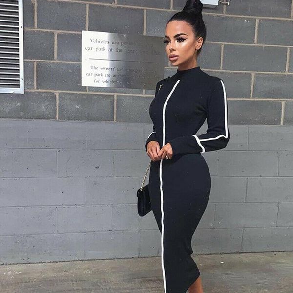 elegant summer long seeve women dresses slim casual pencil o neck bodycon, Black;gray
elegant summer long seeve women dresses slim casual pencil o neck bodycon, Black;gray