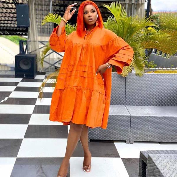 casual dresses women shirt dress loose long sleeve 2021 summer pleated robe female vintage vestido oversize elegant knee length, Black;gray
casual dresses women shirt dress loose long sleeve 2021 summer pleated robe female vintage vestido oversize elegant knee length, Black;gray