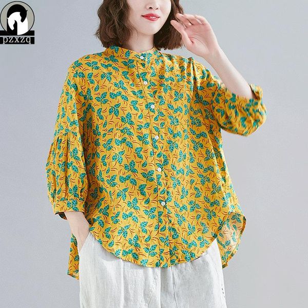 women's blouses & shirts autumn 2021 short sleeve students cotton linen floral print summer casual loose femme, White
women's blouses & shirts autumn 2021 short sleeve students cotton linen floral print summer casual loose femme, White