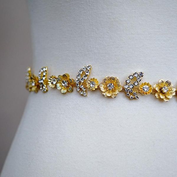 wedding sashes golden flowers belt waist chain alloy roses petal party dress ceinture femme pour robe, White
wedding sashes golden flowers belt waist chain alloy roses petal party dress ceinture femme pour robe, White