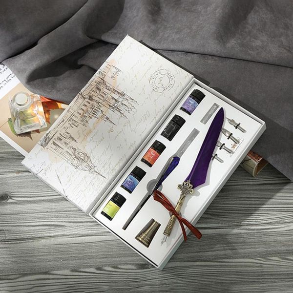 fountain pens crystal dip pen feather set starry sky writing ink quill stationery home office calligraphy supplies
fountain pens crystal dip pen feather set starry sky writing ink quill stationery home office calligraphy supplies