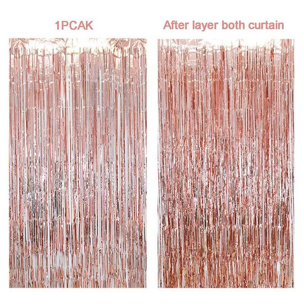 party decoration 1*2m rose gold foil tinsel fringe curtain wedding backdrop birthday po booth wall decor
party decoration 1*2m rose gold foil tinsel fringe curtain wedding backdrop birthday po booth wall decor