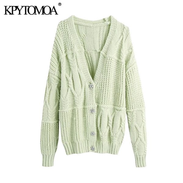 women fashion with rhinestone button patchwork cardigan sweater vintage long sleeve female outerwear chic 210420, White;black
women fashion with rhinestone button patchwork cardigan sweater vintage long sleeve female outerwear chic 210420, White;black