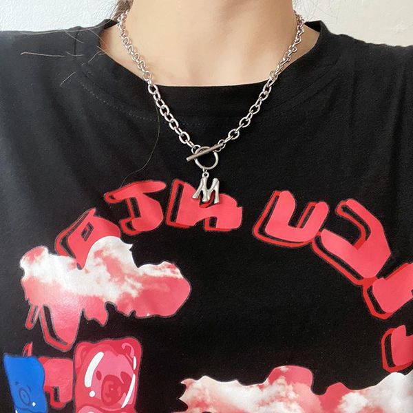 pendant necklaces 26 letter necklace stainless steel european and american style cuban clavicle chain men women jewelry gifts, Silver
pendant necklaces 26 letter necklace stainless steel european and american style cuban clavicle chain men women jewelry gifts, Silver