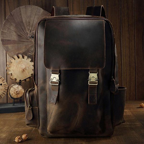 original retro cowhide backpack men's and women's bags crazy horse leather messenger leisure travel large-capacity lugg
original retro cowhide backpack men's and women's bags crazy horse leather messenger leisure travel large-capacity lugg