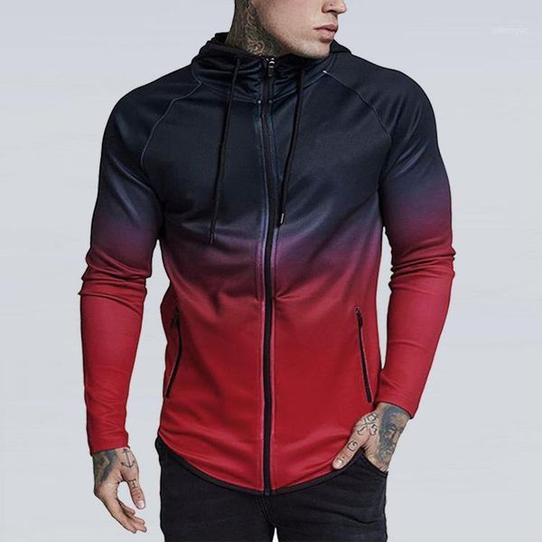 men's hoodies & sweatshirts 2021 spring and autumn fashion high street tide gradient color hooded casual zipper sweatshirt, Black
men's hoodies & sweatshirts 2021 spring and autumn fashion high street tide gradient color hooded casual zipper sweatshirt, Black