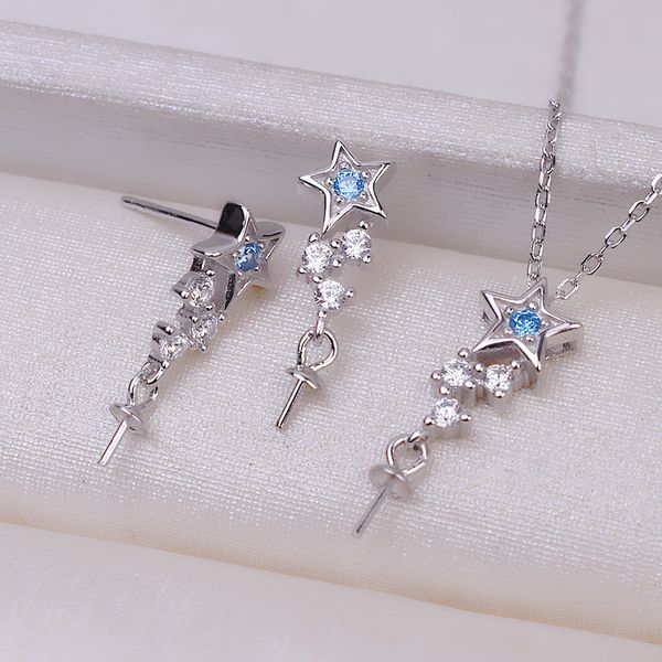 diy accessories s925 silver five pointed star chain earrings set female 7-13 fetal hair pearl empty support ti0de 2813
diy accessories s925 silver five pointed star chain earrings set female 7-13 fetal hair pearl empty support ti0de 2813