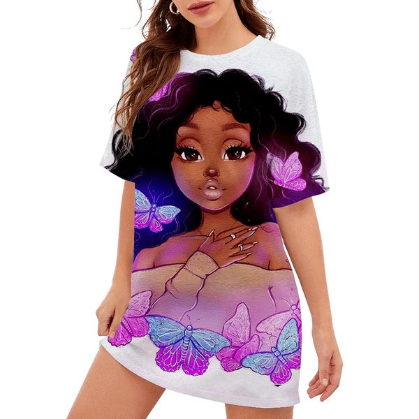 cloocl cartoons african girl women t-shirts printed lady clothes loose short sleeve harajuku teens leisure outfits, White
cloocl cartoons african girl women t-shirts printed lady clothes loose short sleeve harajuku teens leisure outfits, White