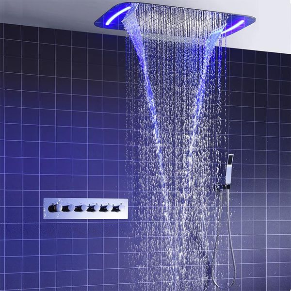 bathroom luxury led multi-function shower, dark bath remote control colorful lamp thermostatic shower set sets
bathroom luxury led multi-function shower, dark bath remote control colorful lamp thermostatic shower set sets
