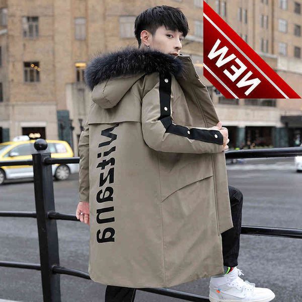 new high-quality long men's jacket with large fur collar detachable winter hat to keep warm and waterproof high street wind, Black
new high-quality long men's jacket with large fur collar detachable winter hat to keep warm and waterproof high street wind, Black