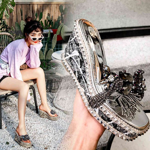 luxury designer slides handmade rhinestone fringe high heel platform wee transparent slippers size 34 to 40, Black
luxury designer slides handmade rhinestone fringe high heel platform wee transparent slippers size 34 to 40, Black