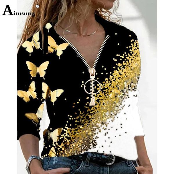 women's t-shirt plus size gold butterflies print ladies elegant fashion zipper basic 2021 autumn tees shirt casual pullovers, White
women's t-shirt plus size gold butterflies print ladies elegant fashion zipper basic 2021 autumn tees shirt casual pullovers, White