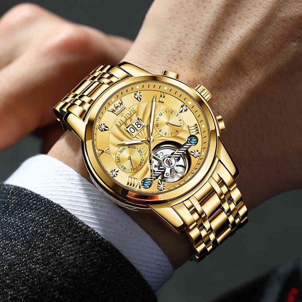 olevs luxe men mechanical watches automatic sport rvs date waterproof relogio masculino gifts 9910, Slivery;brown
olevs luxe men mechanical watches automatic sport rvs date waterproof relogio masculino gifts 9910, Slivery;brown