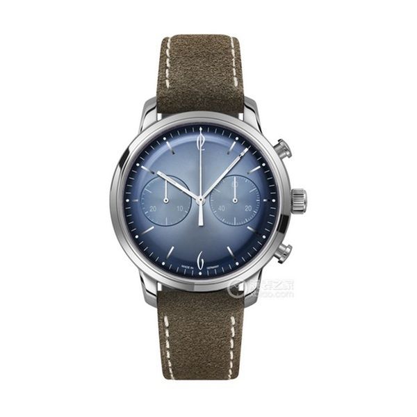 chronograph steel blue dial wristwatch quartz automatic watches brand luxury sports life waterproof all five needles work, Slivery;brown
chronograph steel blue dial wristwatch quartz automatic watches brand luxury sports life waterproof all five needles work, Slivery;brown