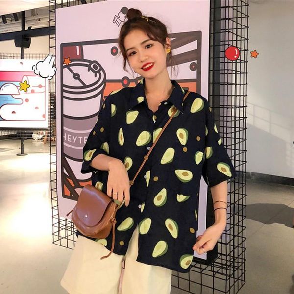 summer short sleeve turn down collar women shirt korean fruit print shirts blouses couple casual loose blouse blusas women's &, White
summer short sleeve turn down collar women shirt korean fruit print shirts blouses couple casual loose blouse blusas women's &, White
