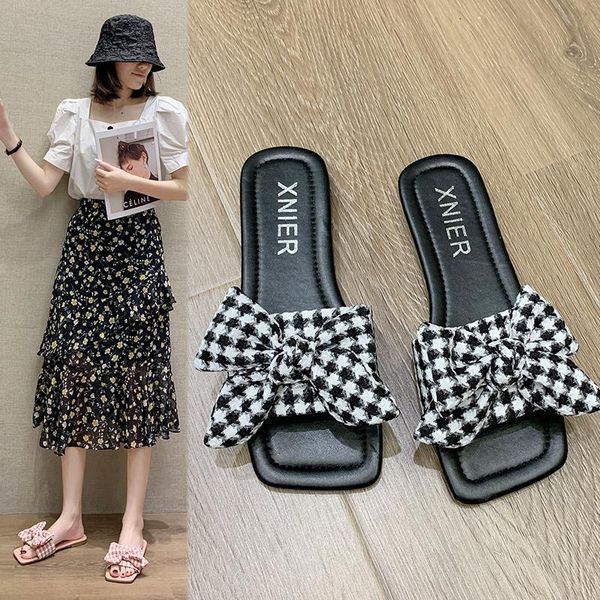 slippers square-toe women's summer 2021 fashion outer wear sandals and flat bottom low-heeled bow tide, Black
slippers square-toe women's summer 2021 fashion outer wear sandals and flat bottom low-heeled bow tide, Black