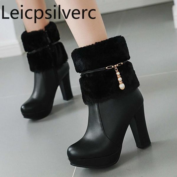 boots autumn and winter fashion round head pearl zipper high heel short tube women's shoes plus size 34-43 10cm, Black
boots autumn and winter fashion round head pearl zipper high heel short tube women's shoes plus size 34-43 10cm, Black