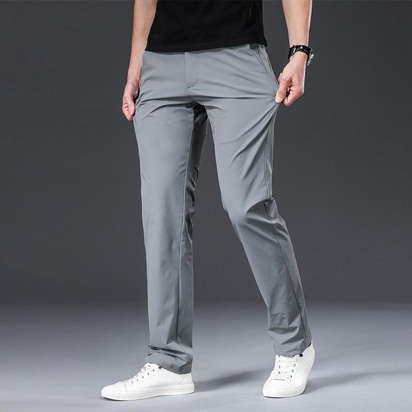 men's pants brand summer men business casual long trousers male high grade pure color suit plus size stretch straight pant, Black
men's pants brand summer men business casual long trousers male high grade pure color suit plus size stretch straight pant, Black