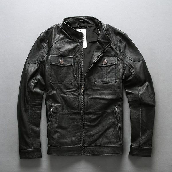 men's leather & faux motorcycle rider genuine spring autumn vintage black jacket male soft cowhide coat
men's leather & faux motorcycle rider genuine spring autumn vintage black jacket male soft cowhide coat