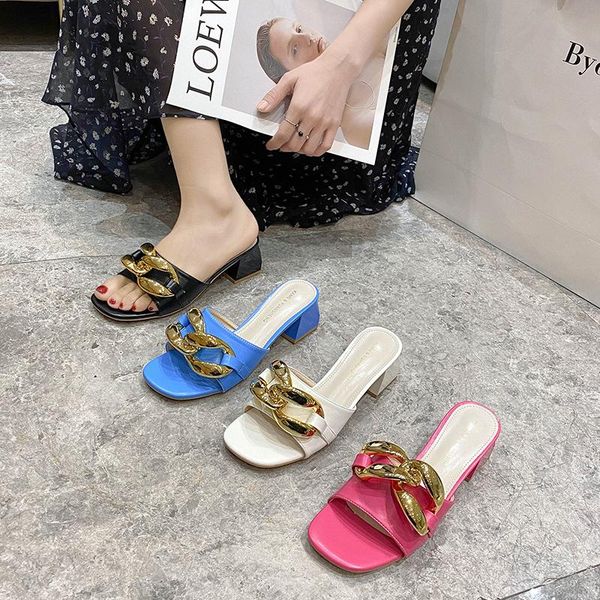 slippers metal chain summer slipper women shoes woman slides 2021 decorated ladies square mid heels open toe, Black
slippers metal chain summer slipper women shoes woman slides 2021 decorated ladies square mid heels open toe, Black