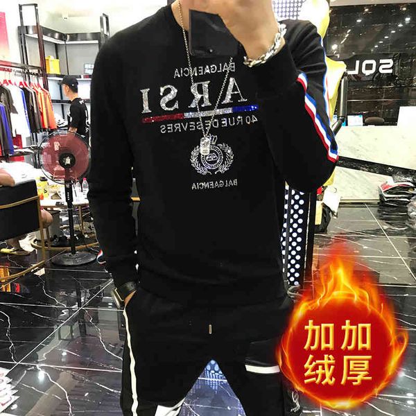 men's 2021 new autumn winter heavy industry diamond crown plush sweater slim and thickened long sve men's, Black
men's 2021 new autumn winter heavy industry diamond crown plush sweater slim and thickened long sve men's, Black