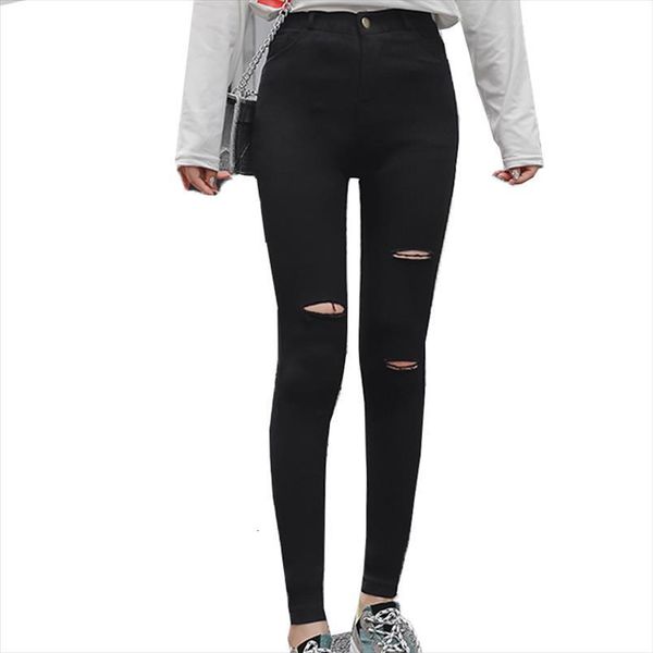 pants spring torn elastic trousers womens leggings ankle length high waist casual female woman, Black
pants spring torn elastic trousers womens leggings ankle length high waist casual female woman, Black