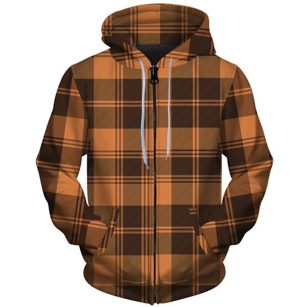 men's hoodies & sweatshirts cloudstyle 3d brown plaid men zipper casual breathable long sleeve hooded coat polyester fast ship cozy, Black
men's hoodies & sweatshirts cloudstyle 3d brown plaid men zipper casual breathable long sleeve hooded coat polyester fast ship cozy, Black