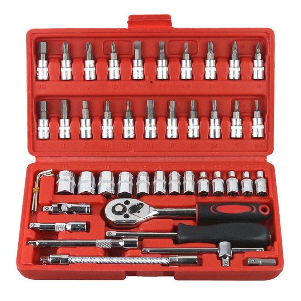 professional hand tool sets car repairing tools 46pcs 1/4-inch socket set ratchet torque wrench auto mechanical combo box screwdriver kit
professional hand tool sets car repairing tools 46pcs 1/4-inch socket set ratchet torque wrench auto mechanical combo box screwdriver kit