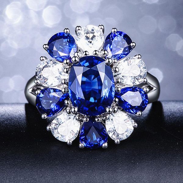cluster rings luxury flower sapphire gemstones blue cyrstal zircon diamonds for women white gold silver color jewelry bijoux celebrity, Golden;silver
cluster rings luxury flower sapphire gemstones blue cyrstal zircon diamonds for women white gold silver color jewelry bijoux celebrity, Golden;silver