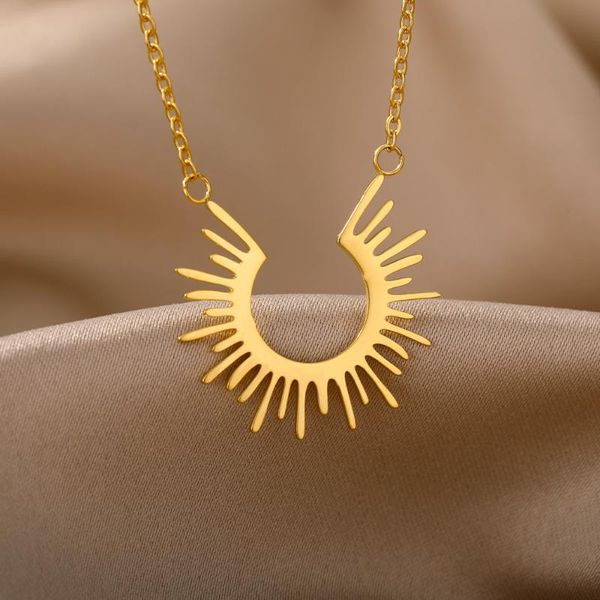 pendant necklaces exquisite sun flower necklace goth gold color chain choker for women bijoux femme accessories jewelry gift, Silver
pendant necklaces exquisite sun flower necklace goth gold color chain choker for women bijoux femme accessories jewelry gift, Silver