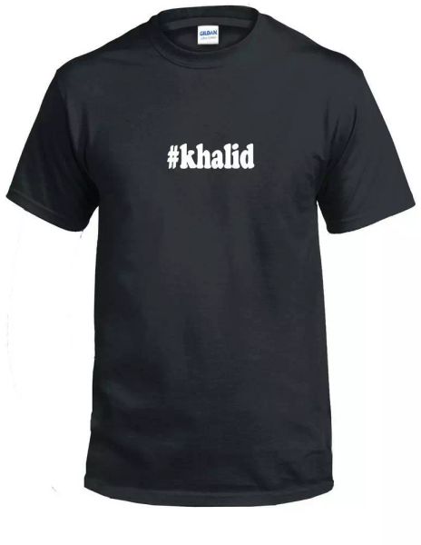 #khalid t-shirt hashtag khalid funny gift black white cotton tee shirt, White;black
#khalid t-shirt hashtag khalid funny gift black white cotton tee shirt, White;black