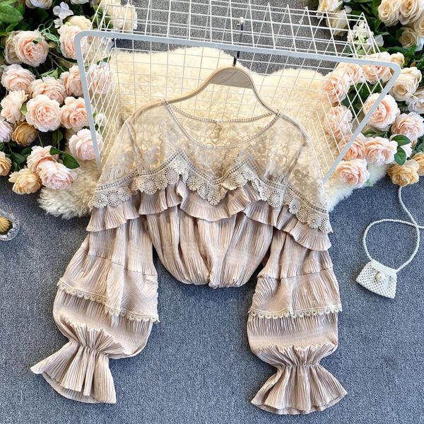 women's blouses & shirts fashion autumn 2021 shoulder strapless slash neck temperament soft chiffon sweet fuguns pleats women blouse, White
women's blouses & shirts fashion autumn 2021 shoulder strapless slash neck temperament soft chiffon sweet fuguns pleats women blouse, White