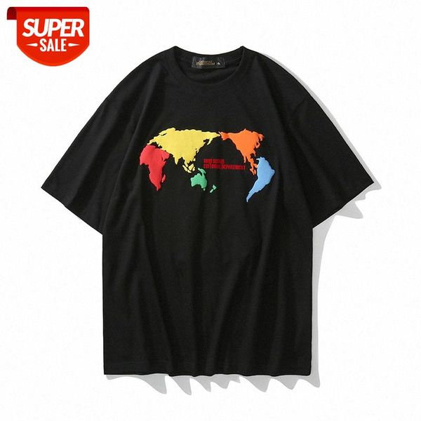 american high street simple foam printed t-shirt loose contrast color earth print short-sleeved tee couple men and women #pl4w, White;black
american high street simple foam printed t-shirt loose contrast color earth print short-sleeved tee couple men and women #pl4w, White;black