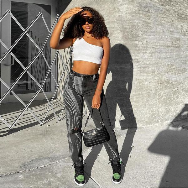 women's jeans donsignet women european and american summer high-waisted casual straight pants fashion bleached hole girl, Blue
women's jeans donsignet women european and american summer high-waisted casual straight pants fashion bleached hole girl, Blue