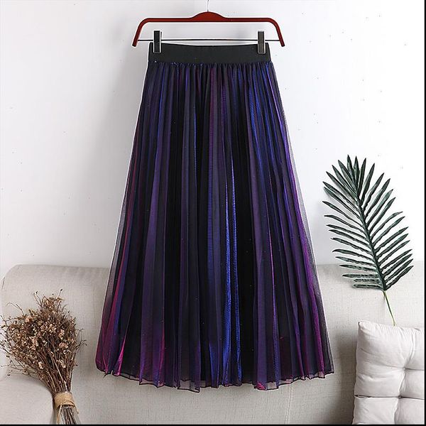 womens skirts summer woman mid calf mixed color gradient mesh skirt a line elegant female glitter tulle faldas saias, Black
womens skirts summer woman mid calf mixed color gradient mesh skirt a line elegant female glitter tulle faldas saias, Black