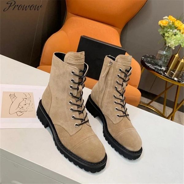 boots prowow women ankle winter genuine leather lace up zipper design round toe comfortable shoet motorcycle, Black
boots prowow women ankle winter genuine leather lace up zipper design round toe comfortable shoet motorcycle, Black