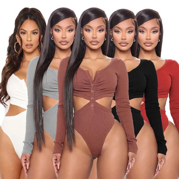 women's jumpsuits & rompers solid plus size ribbed knitted skinny bodysuit women low neck long sleeve stretchy overalls waist band cut, Black;white
women's jumpsuits & rompers solid plus size ribbed knitted skinny bodysuit women low neck long sleeve stretchy overalls waist band cut, Black;white