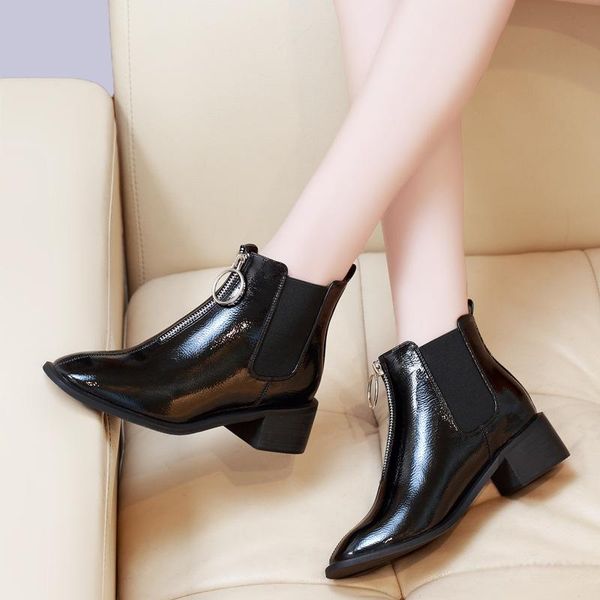 boots autumn and winter fashion zippers ankle thick heel women short plush non-slip rubber sole big size34-40, Black
boots autumn and winter fashion zippers ankle thick heel women short plush non-slip rubber sole big size34-40, Black