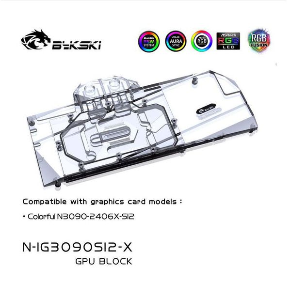 bykski water block use for colorful igame geforce n3090-2406x-si2 gpu card/ full cover copper radiator/ rgb light fans & coolings
bykski water block use for colorful igame geforce n3090-2406x-si2 gpu card/ full cover copper radiator/ rgb light fans & coolings