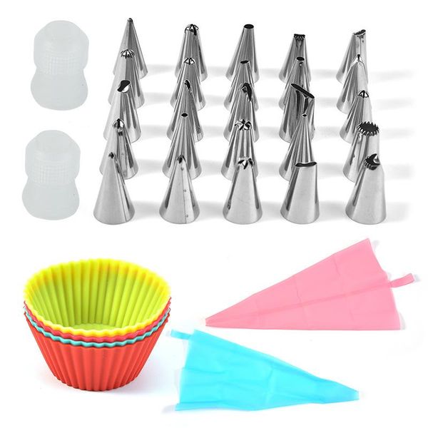 baking & pastry tools 32pcs stainless steel boxed decorating tip sets bag cream tpu cake decoration accessoriescake
baking & pastry tools 32pcs stainless steel boxed decorating tip sets bag cream tpu cake decoration accessoriescake