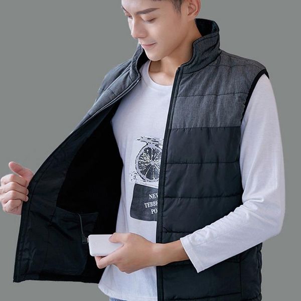 men's vests sleeveless casual vest charging heating usb interface intelligent constant temperature coat#a3, Black;white
men's vests sleeveless casual vest charging heating usb interface intelligent constant temperature coat#a3, Black;white