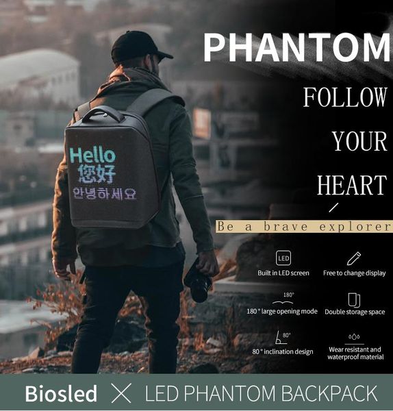 backpack anti theft with led screen display waterproof lapwifi app control advertising outdoor
backpack anti theft with led screen display waterproof lapwifi app control advertising outdoor