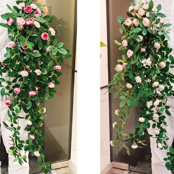 Decorative Flowers & Wreaths Artificial Rose Eucalyptus Vine Wreath False Peony Hanging Plant Home Garden Wedding Arch Party Decoration
Decorative Flowers & Wreaths Artificial Rose Eucalyptus Vine Wreath False Peony Hanging Plant Home Garden Wedding Arch Party Decoration