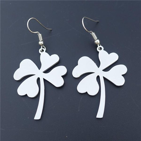 dangle & chandelier 4 leaf clover plant stainless steel earrings for office lady, Silver
dangle & chandelier 4 leaf clover plant stainless steel earrings for office lady, Silver