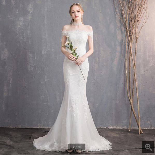 2021 latest style romantic white tulle mermaid wedding dress lace appliques off the shoulder short sleeve modest bride dresses court train s
2021 latest style romantic white tulle mermaid wedding dress lace appliques off the shoulder short sleeve modest bride dresses court train s