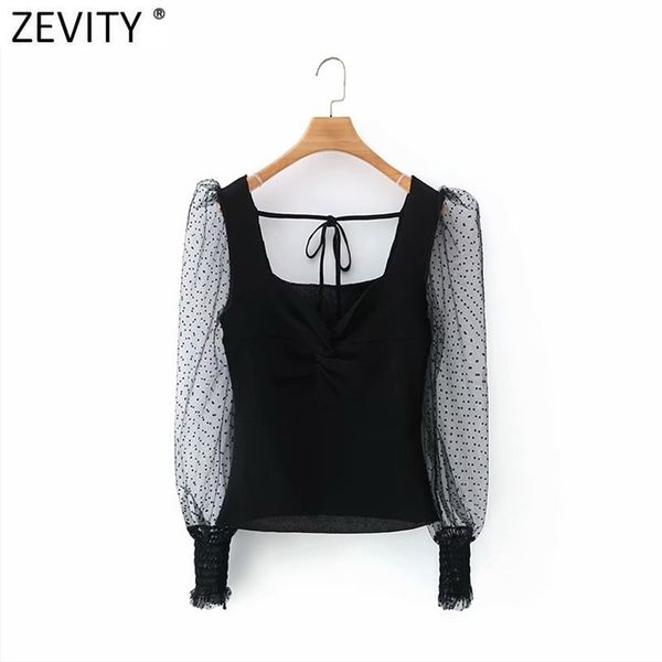 spring women sweet dots mesh sleeve patchwork short knitting blouse femme knotted slim shirt chic blusas ls7566 210416, White
spring women sweet dots mesh sleeve patchwork short knitting blouse femme knotted slim shirt chic blusas ls7566 210416, White