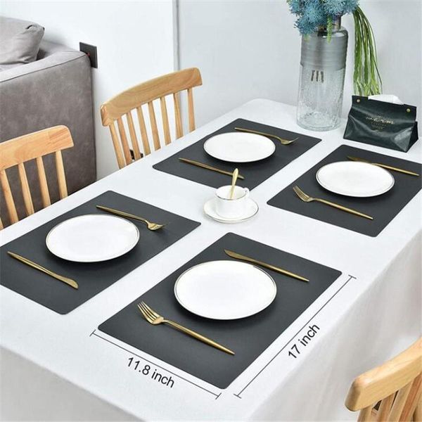 mats & pads 4/6pcs rectangle placemat solid table mat tableware pad waterproof heat insulation non-slip color pu leather
mats & pads 4/6pcs rectangle placemat solid table mat tableware pad waterproof heat insulation non-slip color pu leather