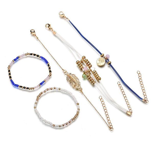 link, chain fashion multilayer beaded bracelets set for women charm party jewelry gift, Black
link, chain fashion multilayer beaded bracelets set for women charm party jewelry gift, Black