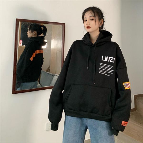 women fashion autumn winter hip hop selling hoodie pullover tracksuit plus velvet thickening knit hoodies women's & sweatshirts, Black
women fashion autumn winter hip hop selling hoodie pullover tracksuit plus velvet thickening knit hoodies women's & sweatshirts, Black